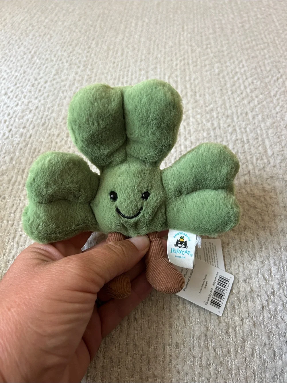 Small green plush toy